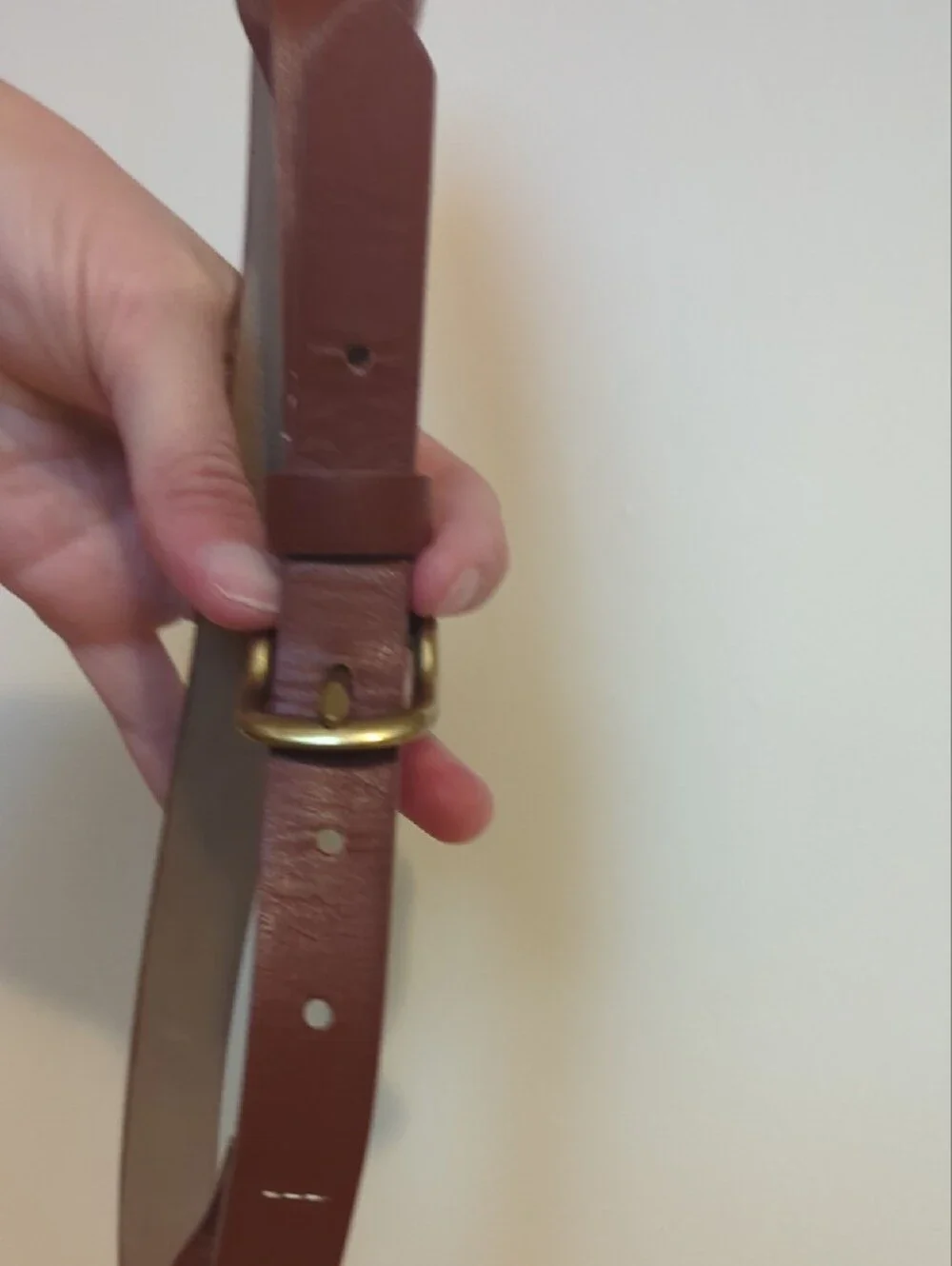 Target Brown Braided Leather Belt with Brass-Tone Buckle